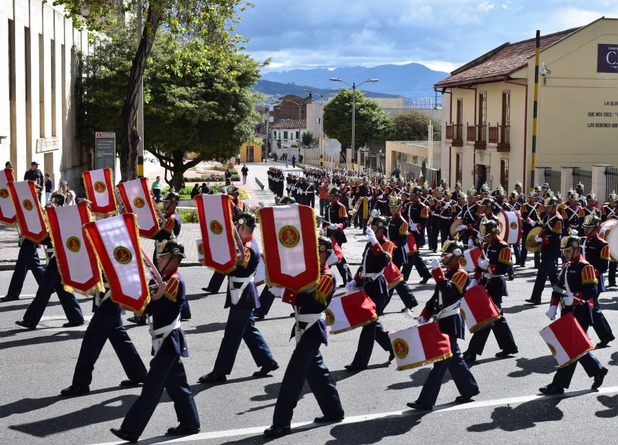 Bogota soldier march